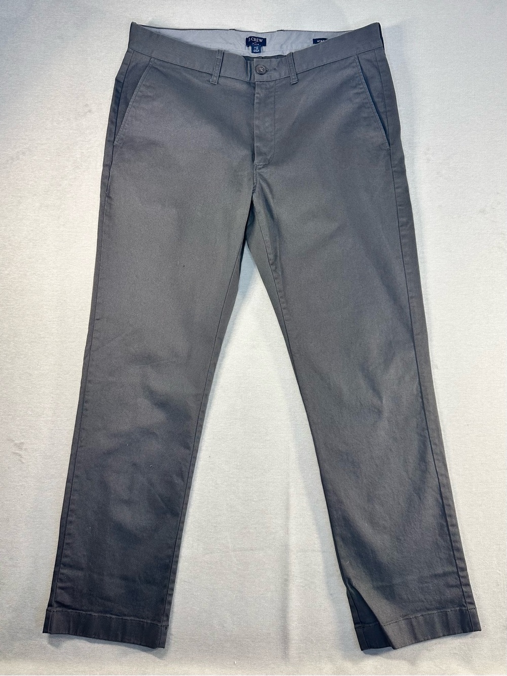 J. Crew Men's Charcoal Gray Chino Flex Pants Straight Leg 32x30
